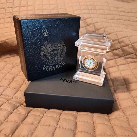NEW AUTHENTIC Versace Rosenthal Medusa Clock w/Original Box/Certificate/Papers - Picture 1 of 9